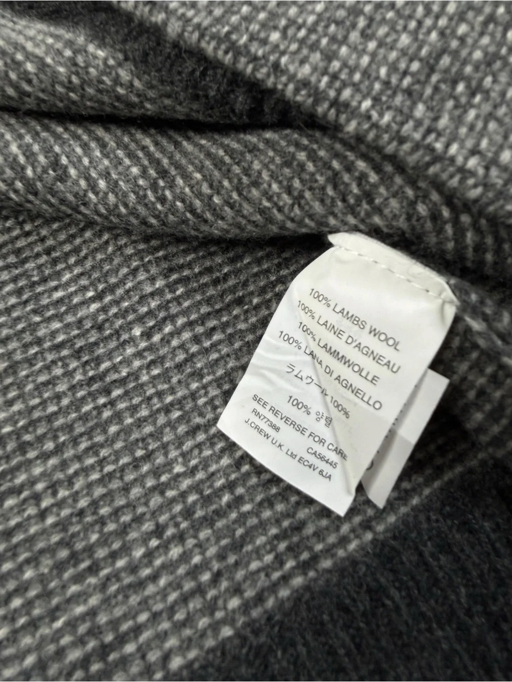J.Crew Men's Lamb’s Wool Waffle Knit Crewneck Sweater Medium